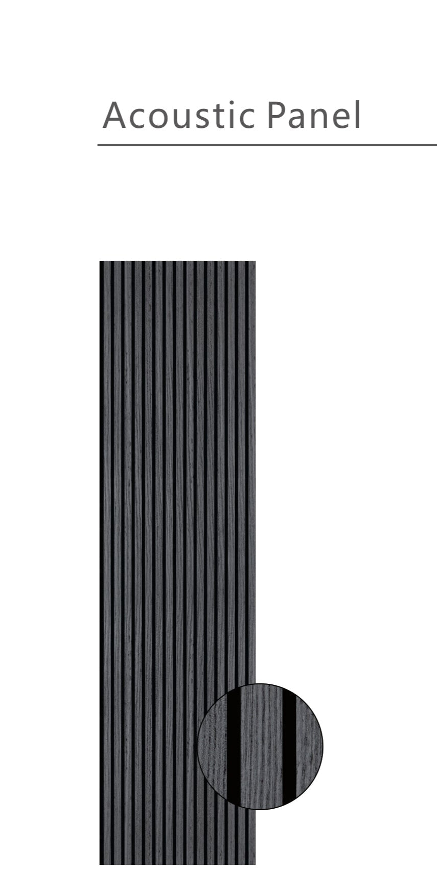 Wall Panel 01C - Dark Grey - Acoustic - 240cm - (1 pack / 4pcs)