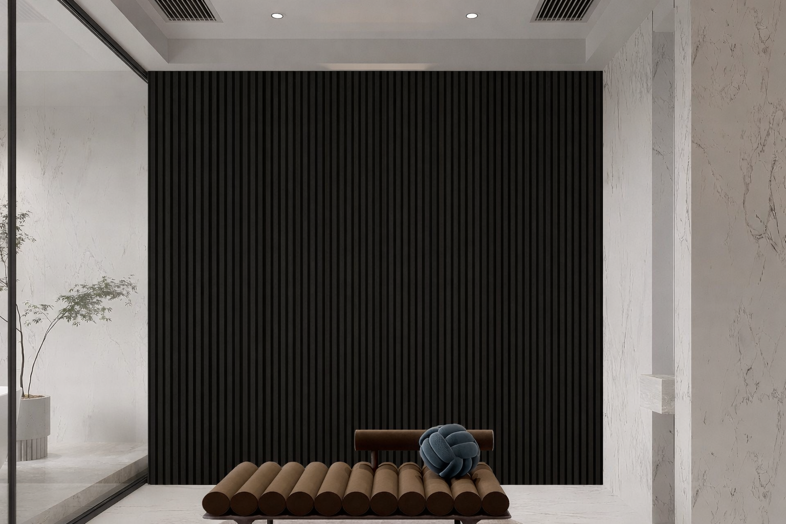 Black Seamless Wall Panel