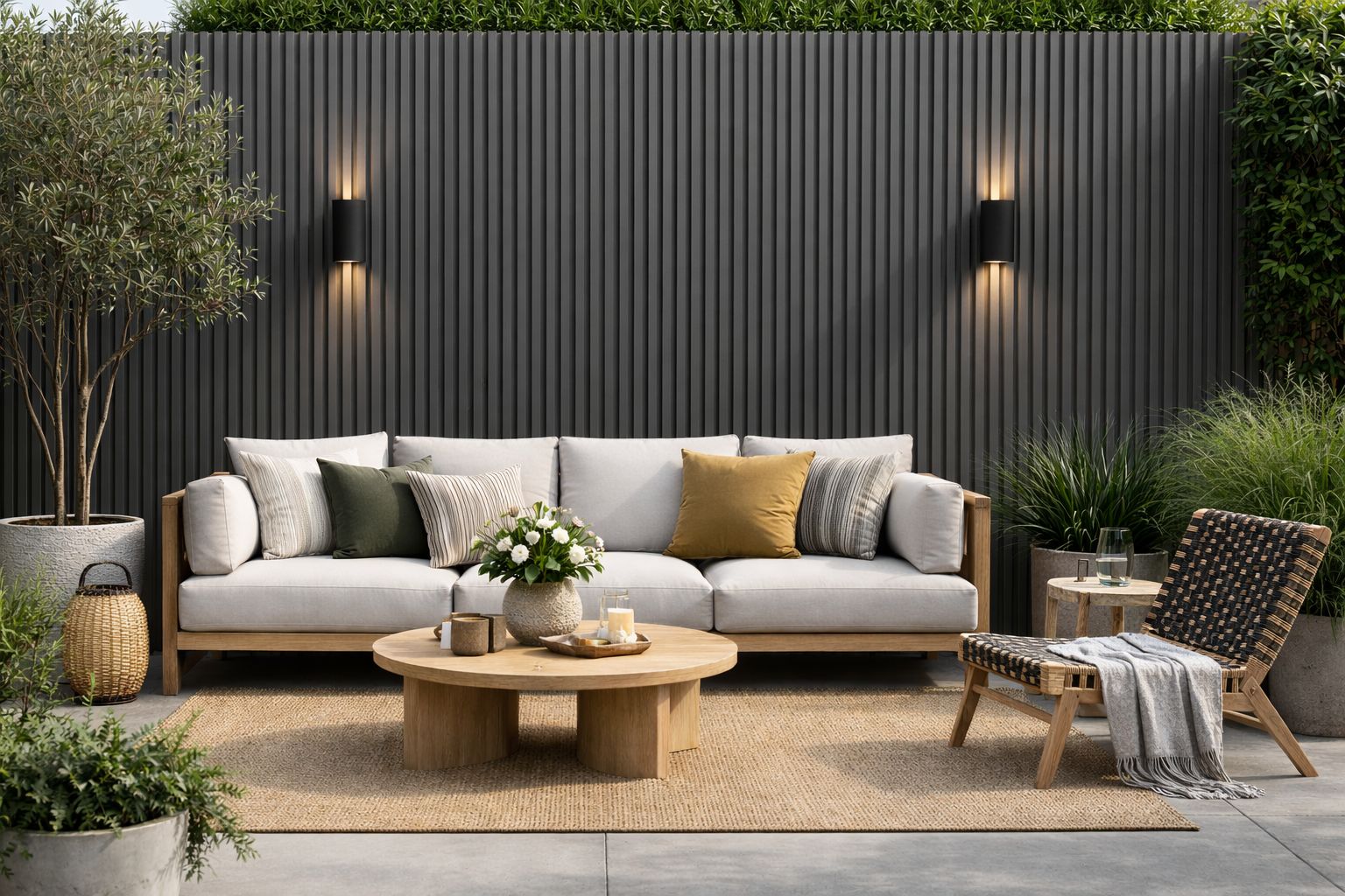 Grey UV Resistant Outdoor Wall Panel