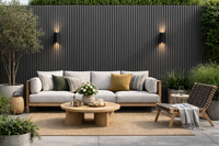 Grey UV Resistant Outdoor Wall Panel