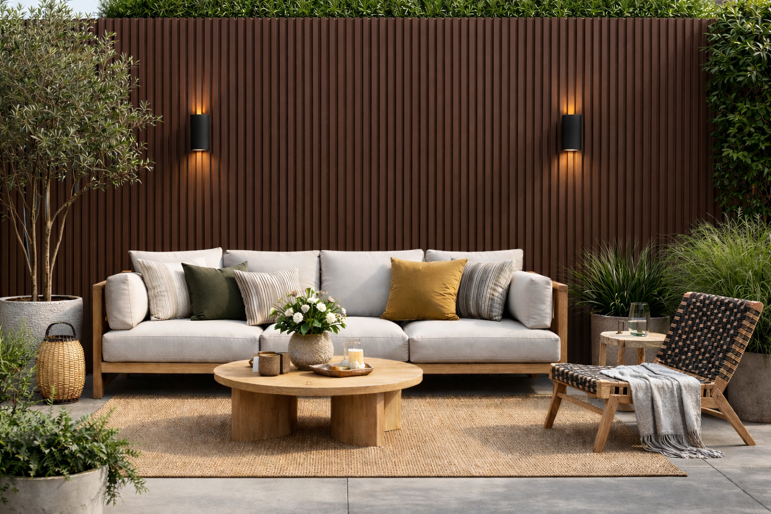 Light Brown UV Resistant Outdoor Wall Panel