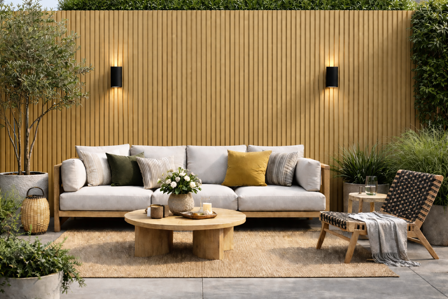 Khaki UV Resistant Outdoor Wall Panel