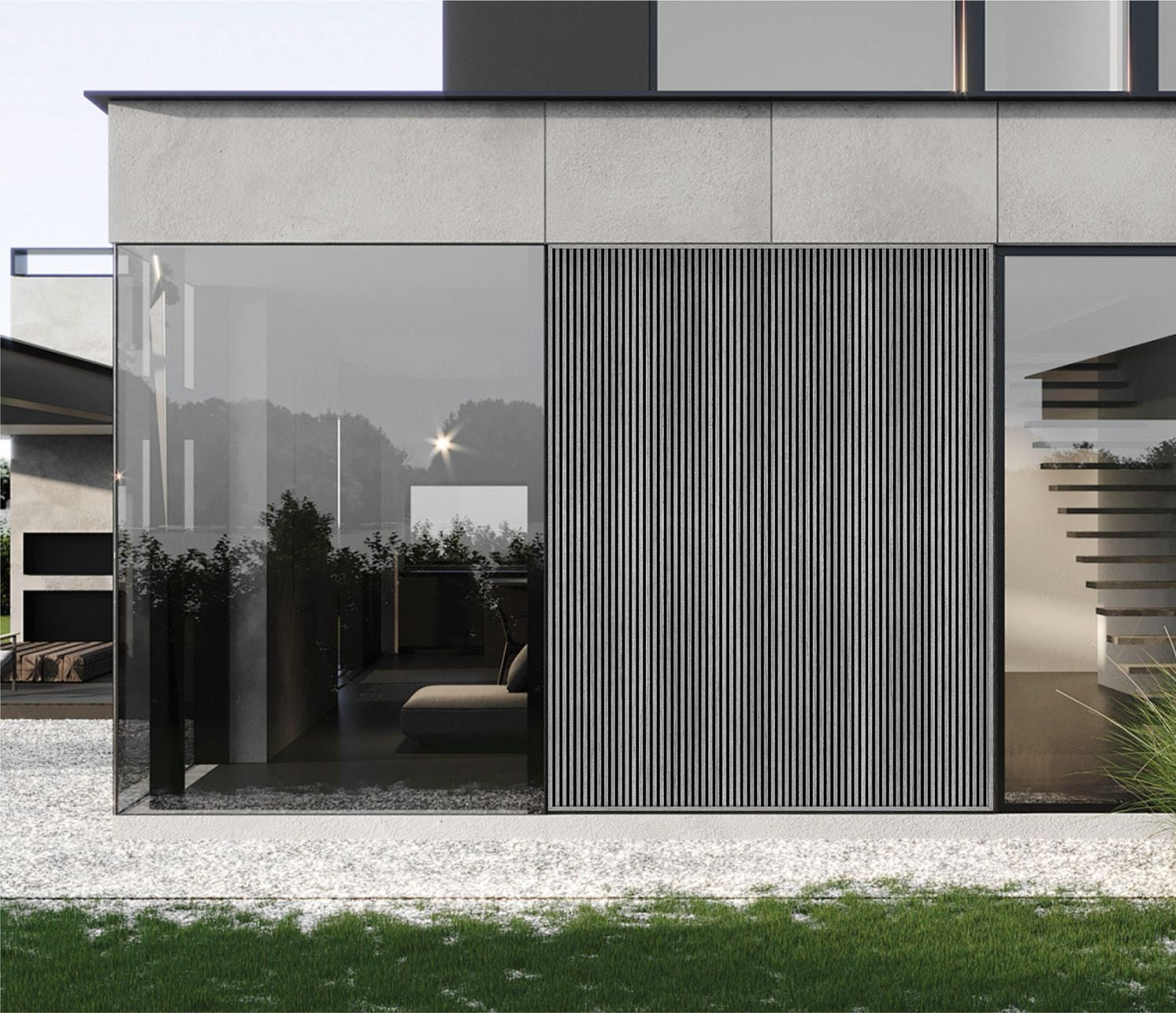 Grey Composite Slat Outdoor Panel 240cm