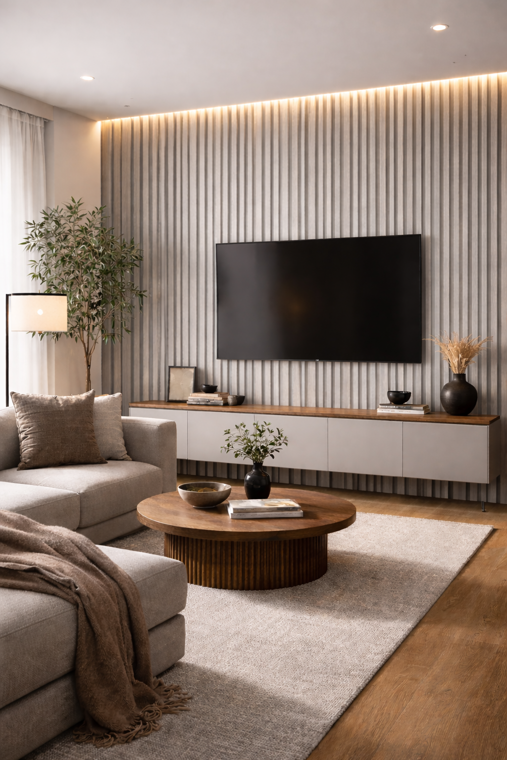 Light Grey Acoustic Wall Panel