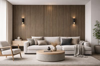 Dark Oak PVC Slat Wall Panel