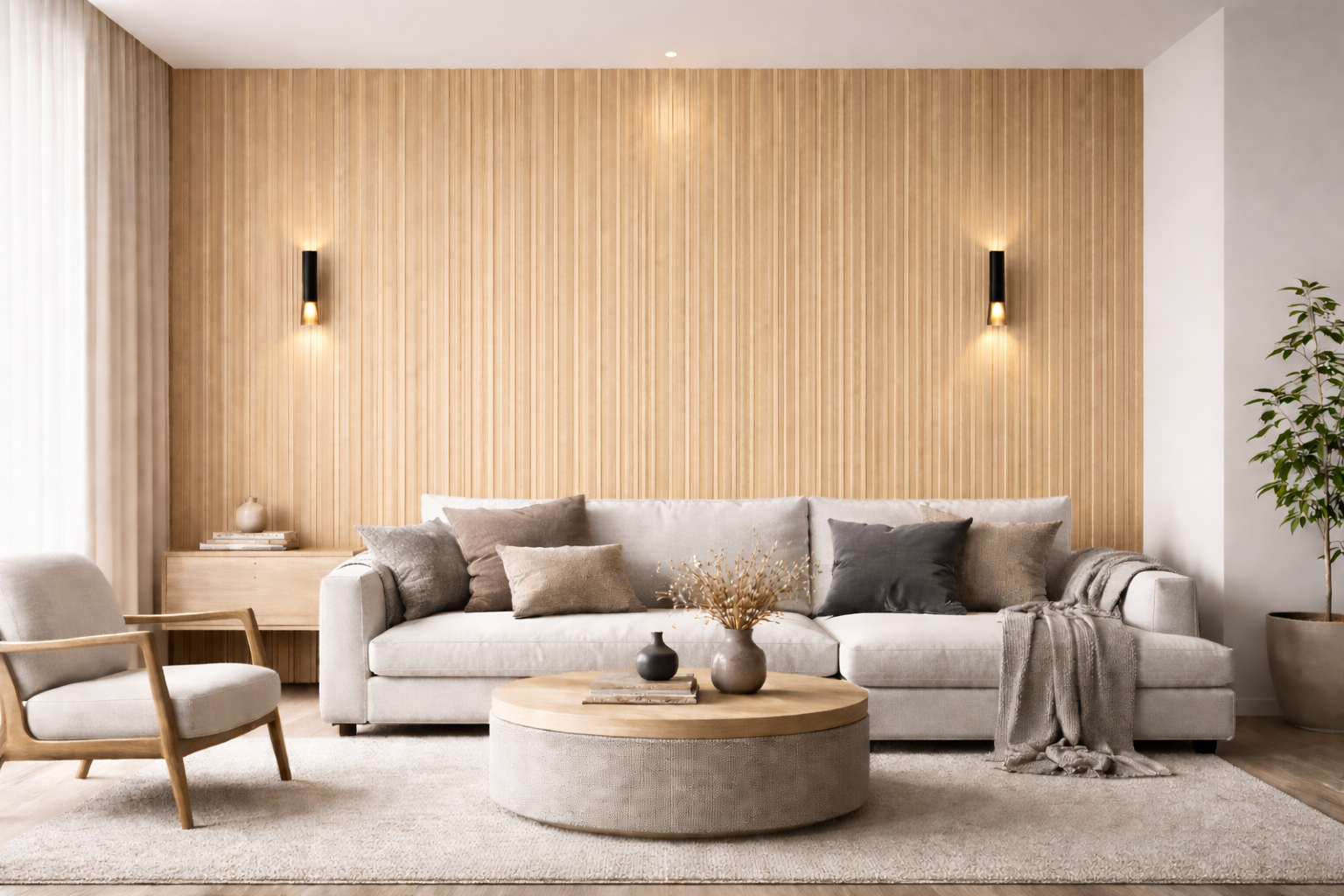 Oak PVC Slat Wall Panel