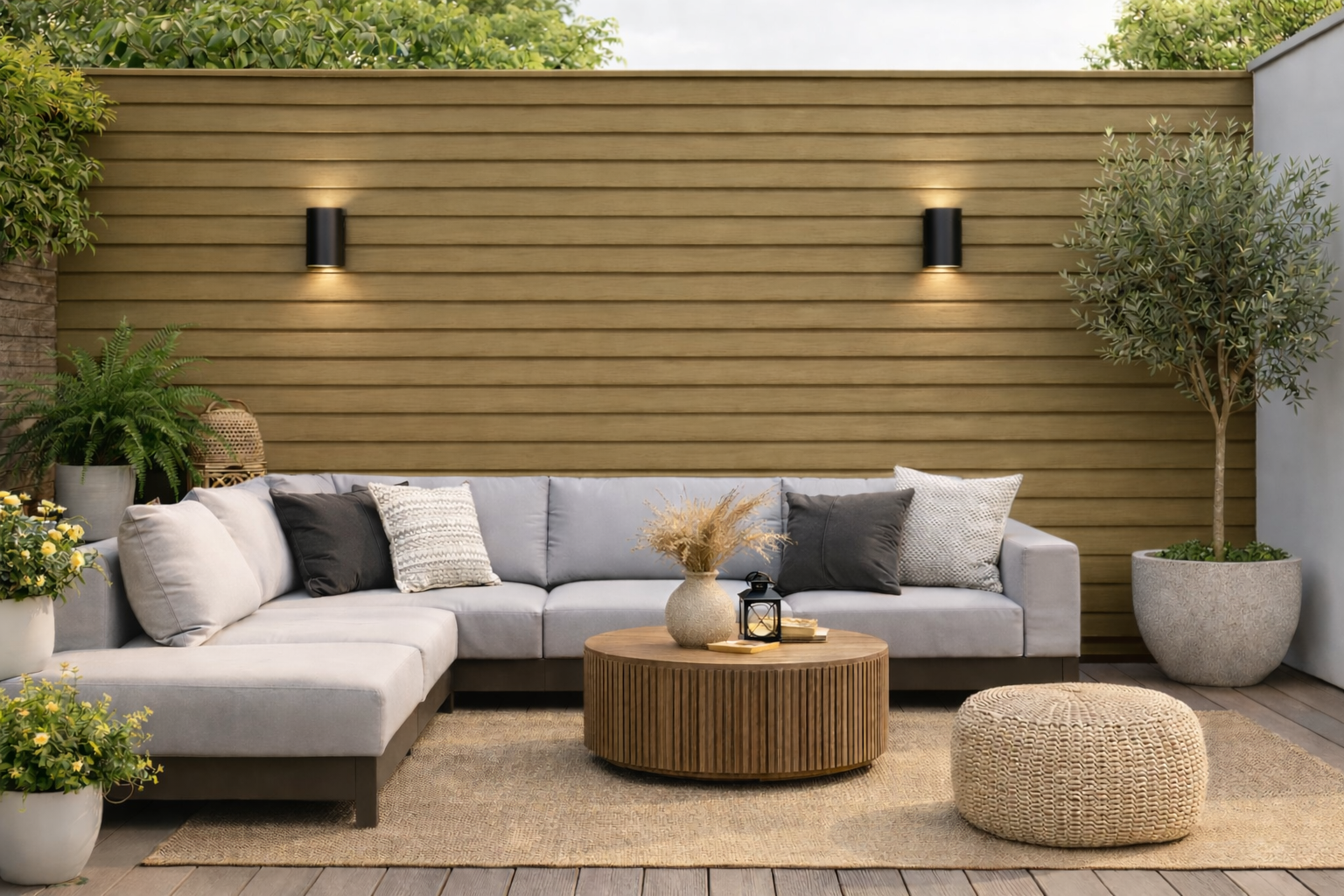 Khaki UV Resistant Outdoor Wall Panel