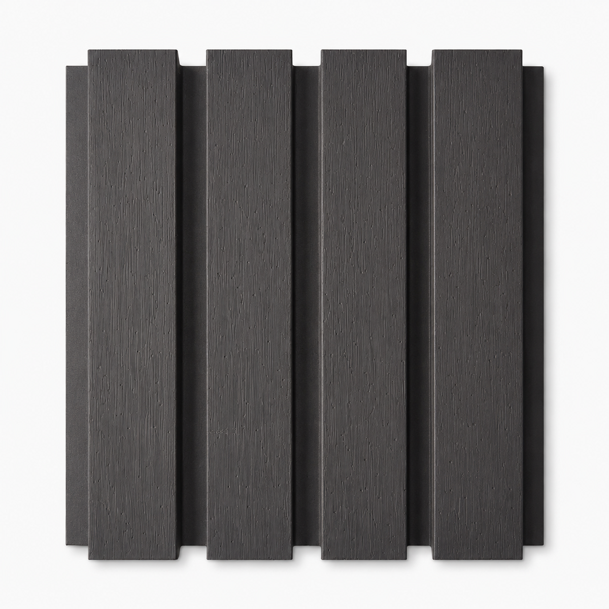 Composite Exterior Slat Wall Cladding - Waterproof, UV-Resistant - Standard Slat - Black Oak