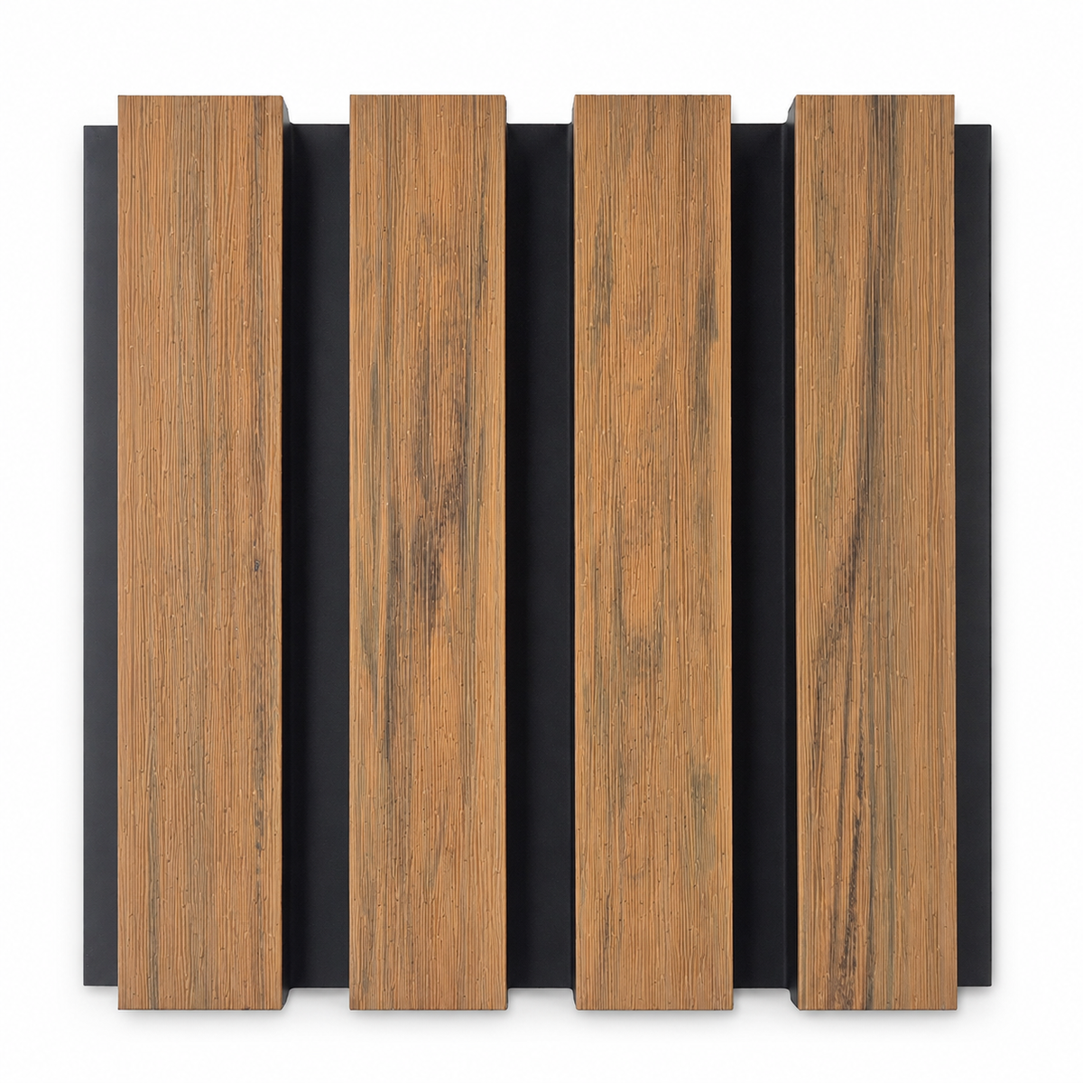Composite Exterior Slat Wall Cladding - Waterproof, UV-Resistant - Standard Slat - Walnut