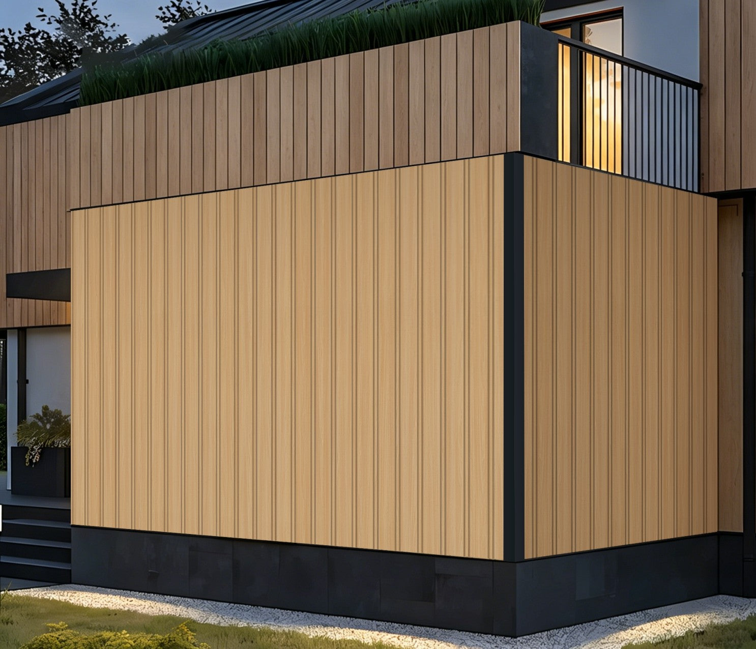 Oak Composite Slat Outdoor Panel 290cm