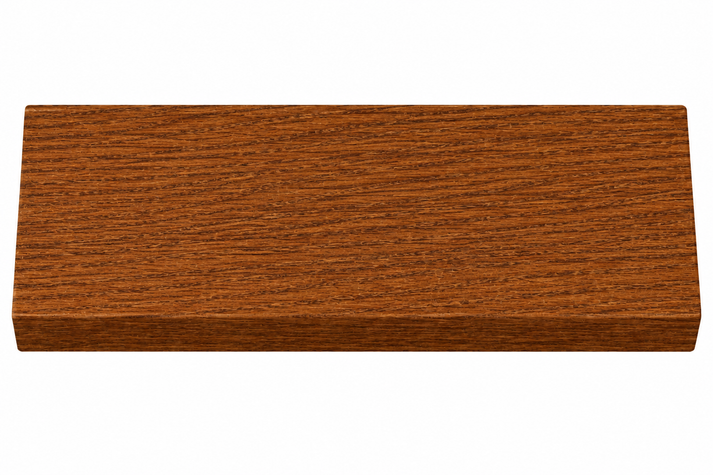 AWS Teak Oak wall panel trim strip showing natural wood grain and smooth finish for interior wall decoration.