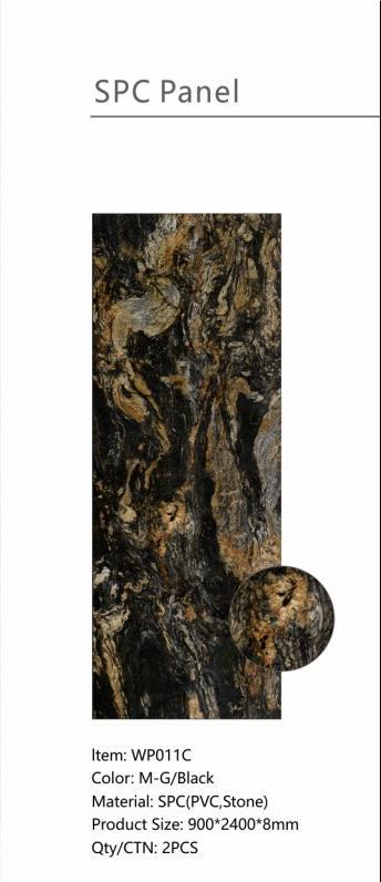 Gold and Black Marble Decorative PVC Wall Panel