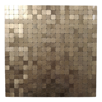 Self Adhesive 3D Mosaic Wall Tiles - Square - 30cm x 30cm (10 pack) - Gold