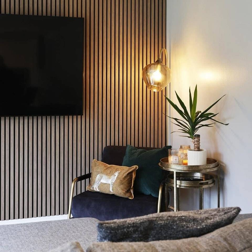 Dark Oak Acoustic Wall Panel 60 x 240cm