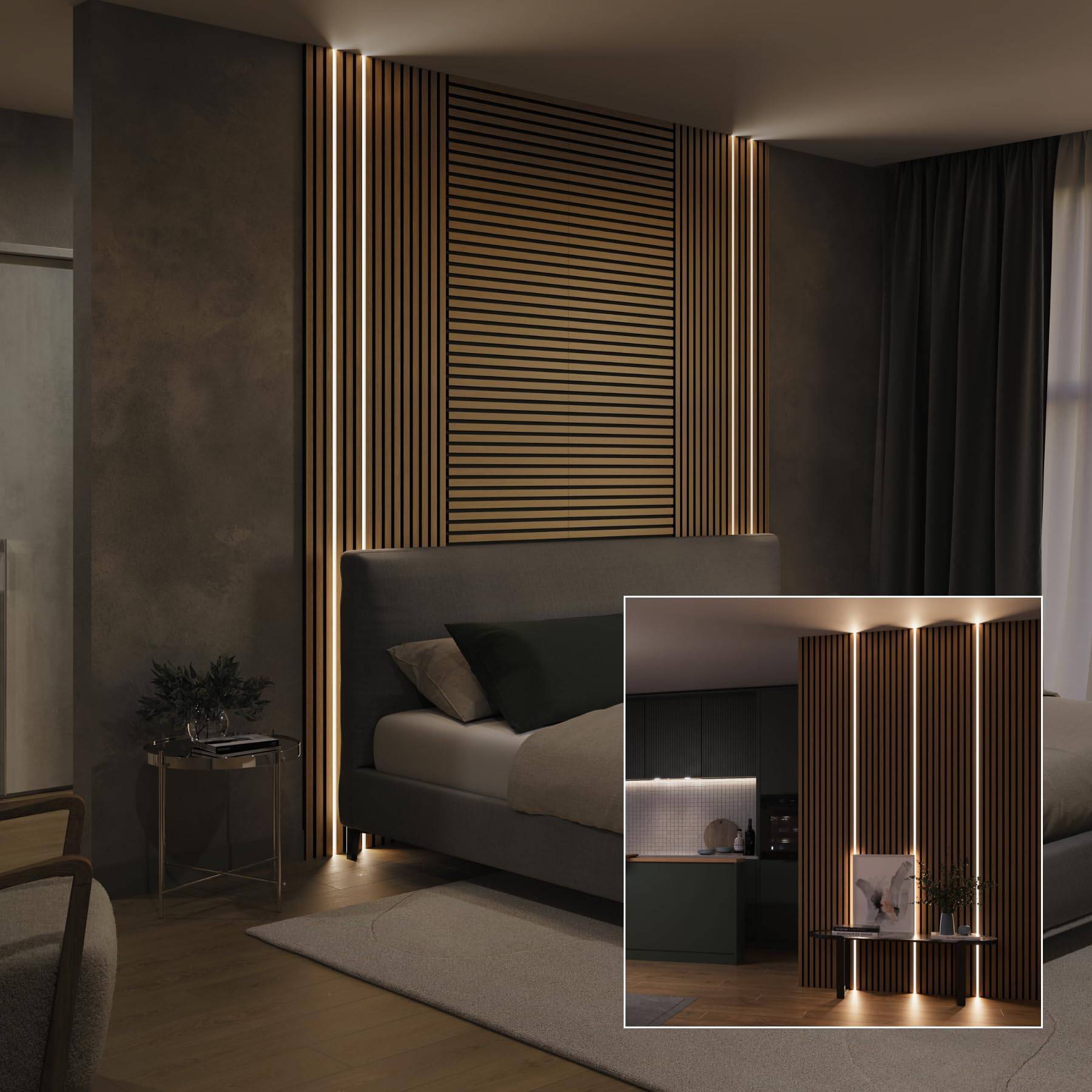 Dark Oak Acoustic Wall Panel 60 x 240cm