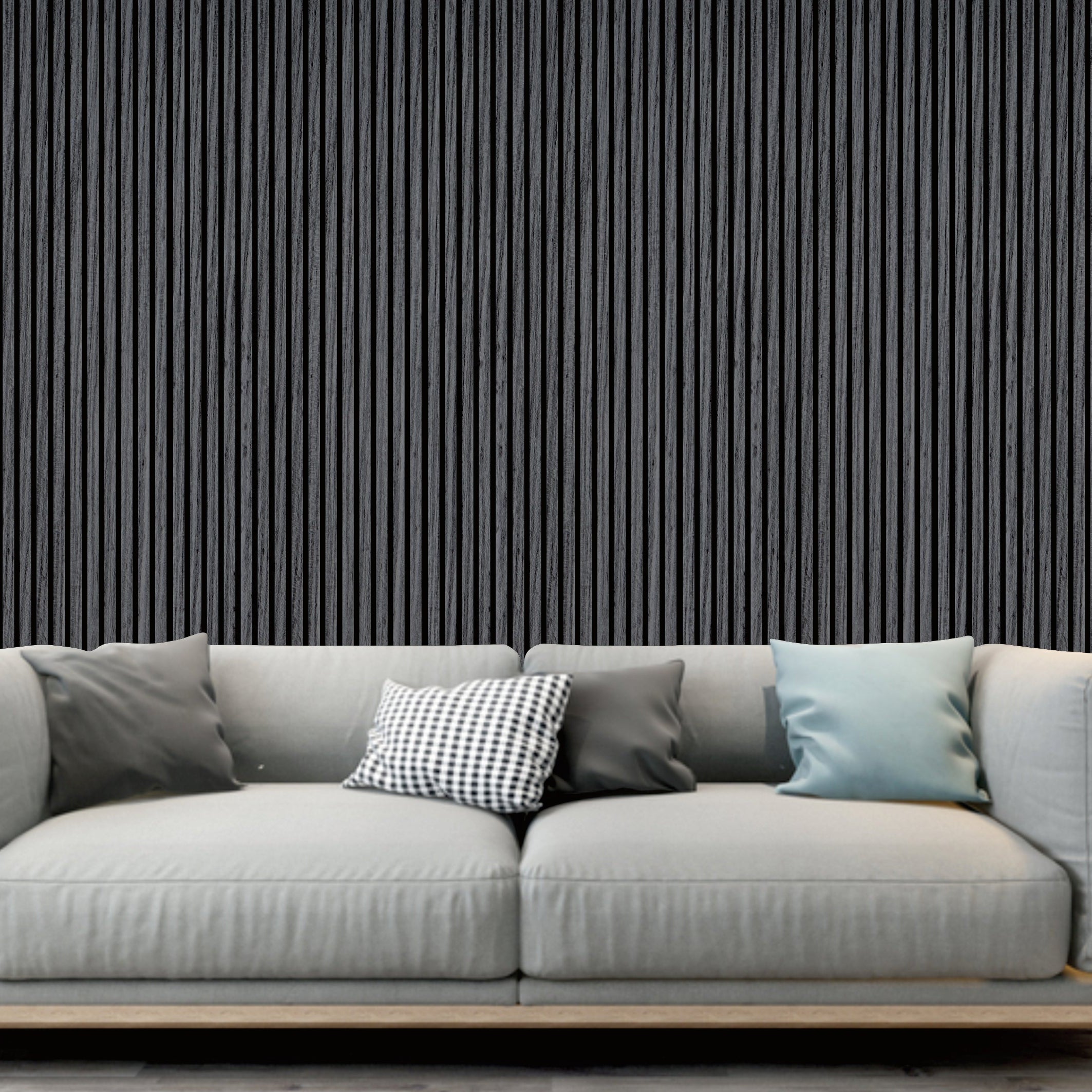 Wall Panel 01C - Dark Grey - Acoustic - 240cm - (1 pack / 4pcs)