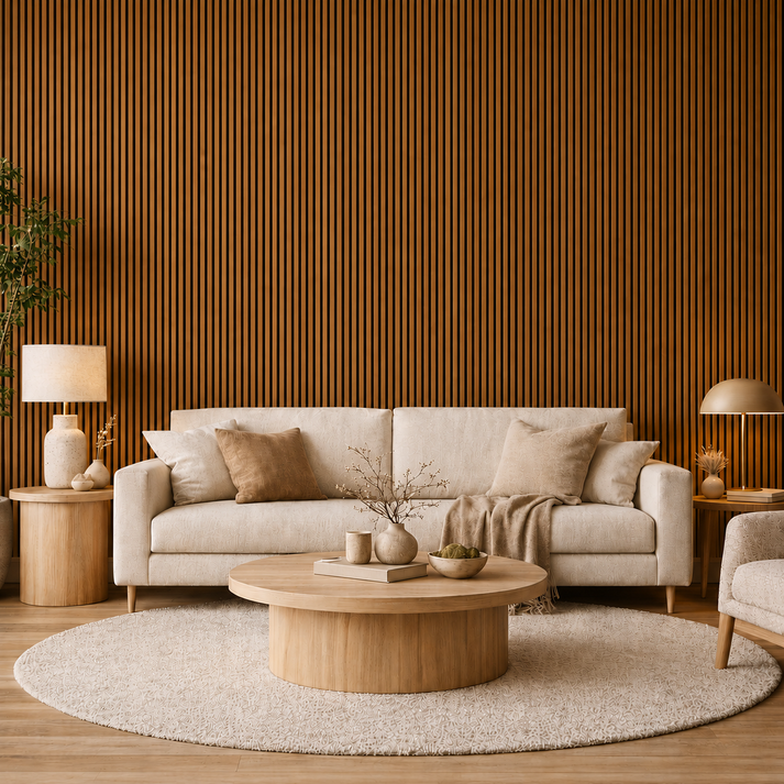 Teak Oak Acoustic Wall Panel 60 x 240cm