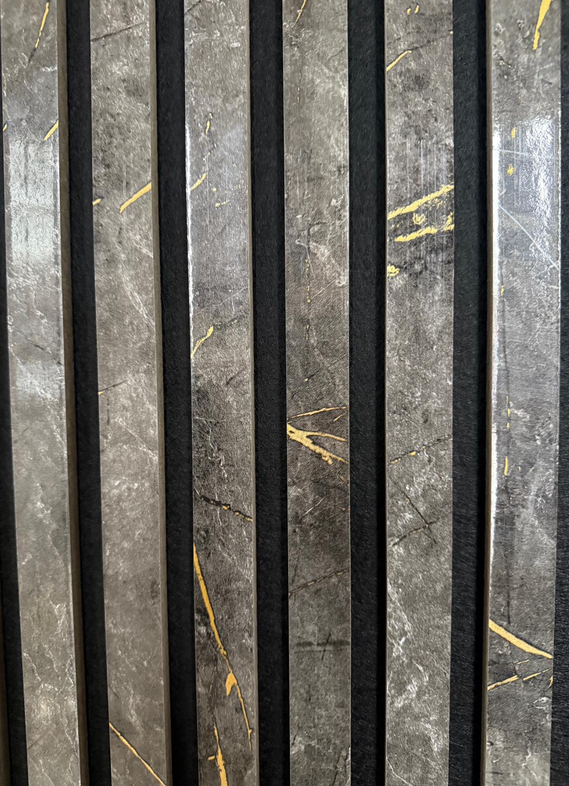 Gold and Black Marble Acoustic Wall Panel