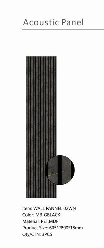 Gold and Black Marble Acoustic Wall Panel