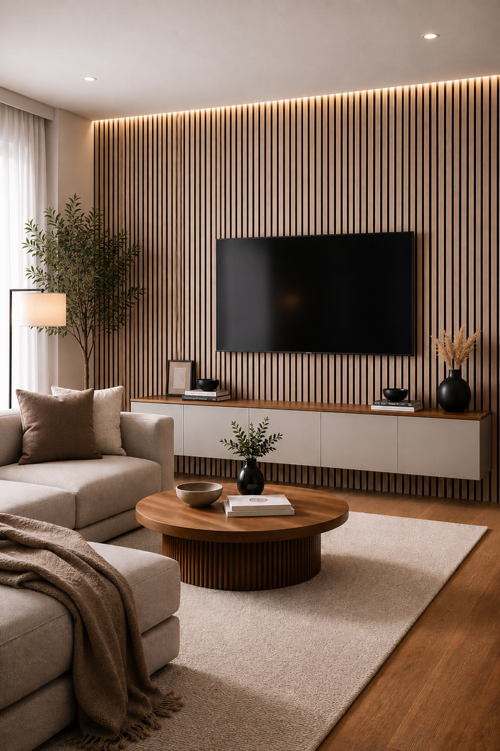 Oak Wood Effect Acoustic Wall Panel 60 x 240cm