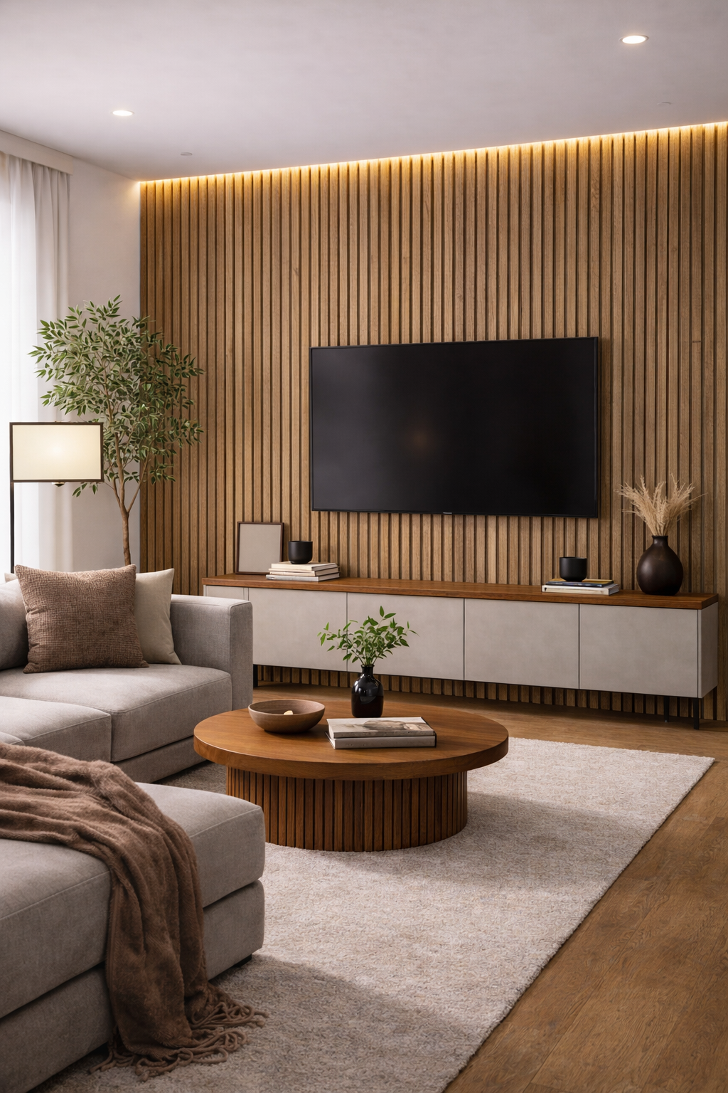 Dark Oak Acoustic Wall Panel