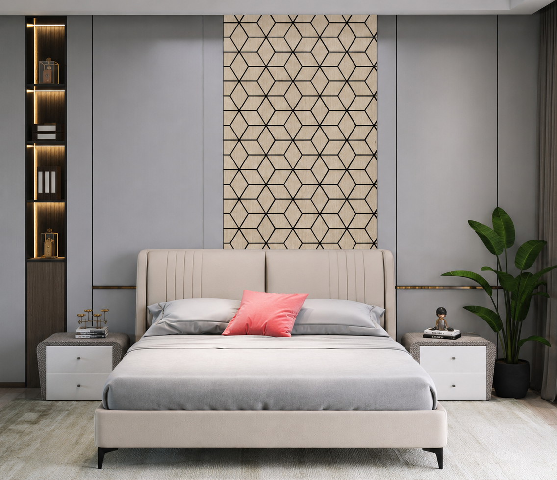 Dark Oak Blocks Acoustic Wall Panel