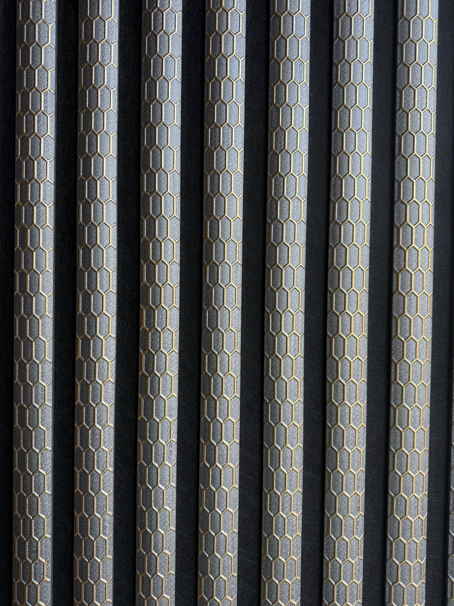 Wall Panel 013A - PS Gold and Grey - Acoustic - 240cm - (1 pack / 4pcs)