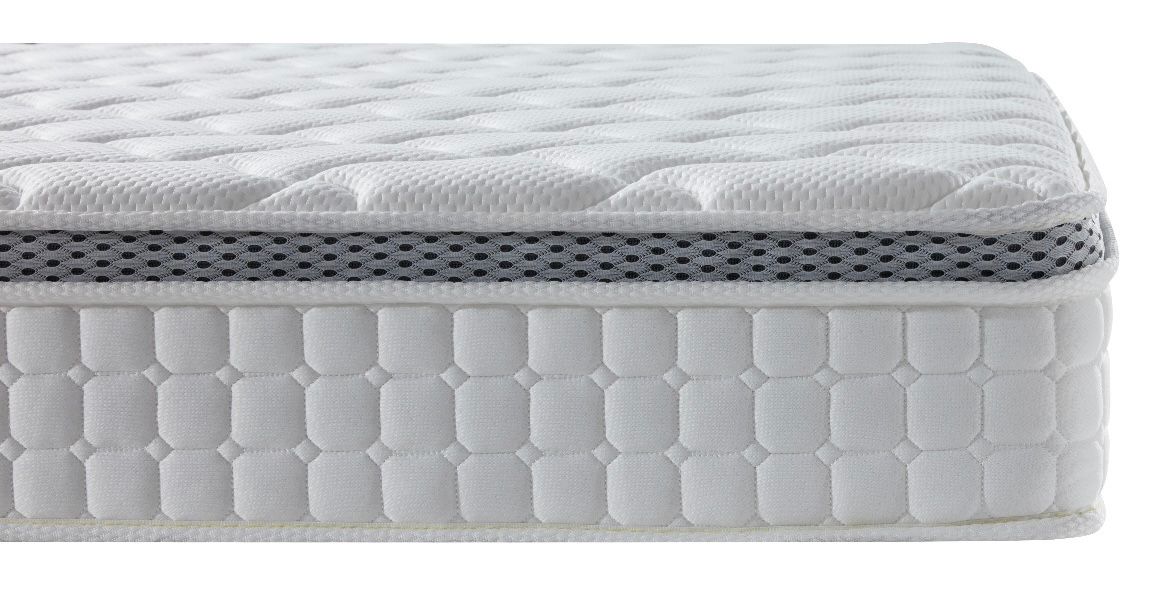 AWS 2000 Pocket Spring Mattress in a Box, 23cm deep, medium firm with pillow top for comfortable sleep.