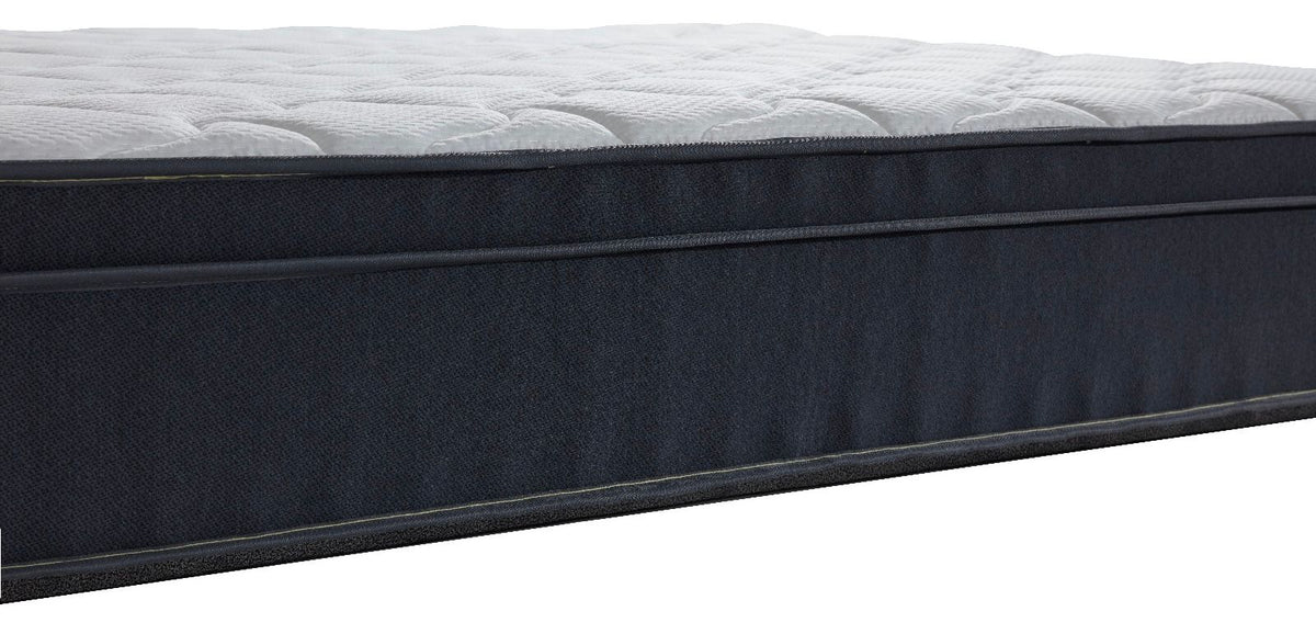 AWS 2000 Pocket Spring Pillow Top Mattress in a Box, 28cm deep, medium firm with Tencel cover, showcasing the plush pillow top design.