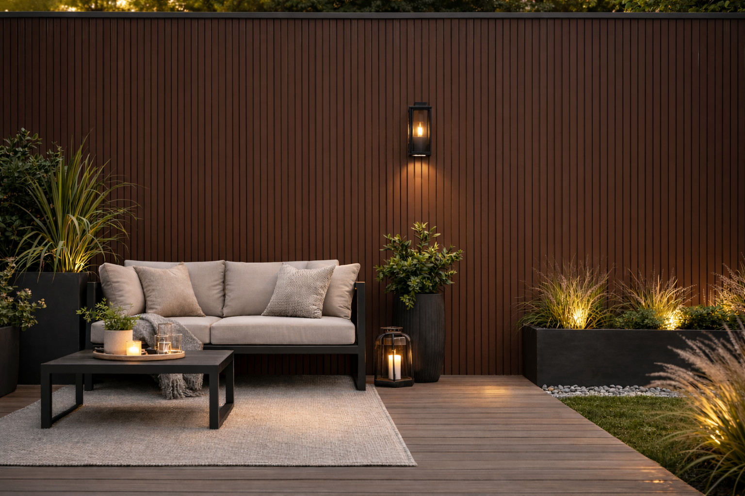 Light Brown UV Resistant Outdoor Wall Panel