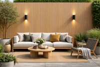 Oak UV Resistant Outdoor Wall Panel