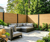 Oak Pack of 6 Composite Outdoor Fencing Panels 15 x 180cm