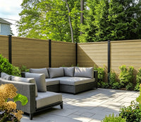Pack of 6 Khaki Tan Composite Outdoor Fencing Panels 15 x 180cm