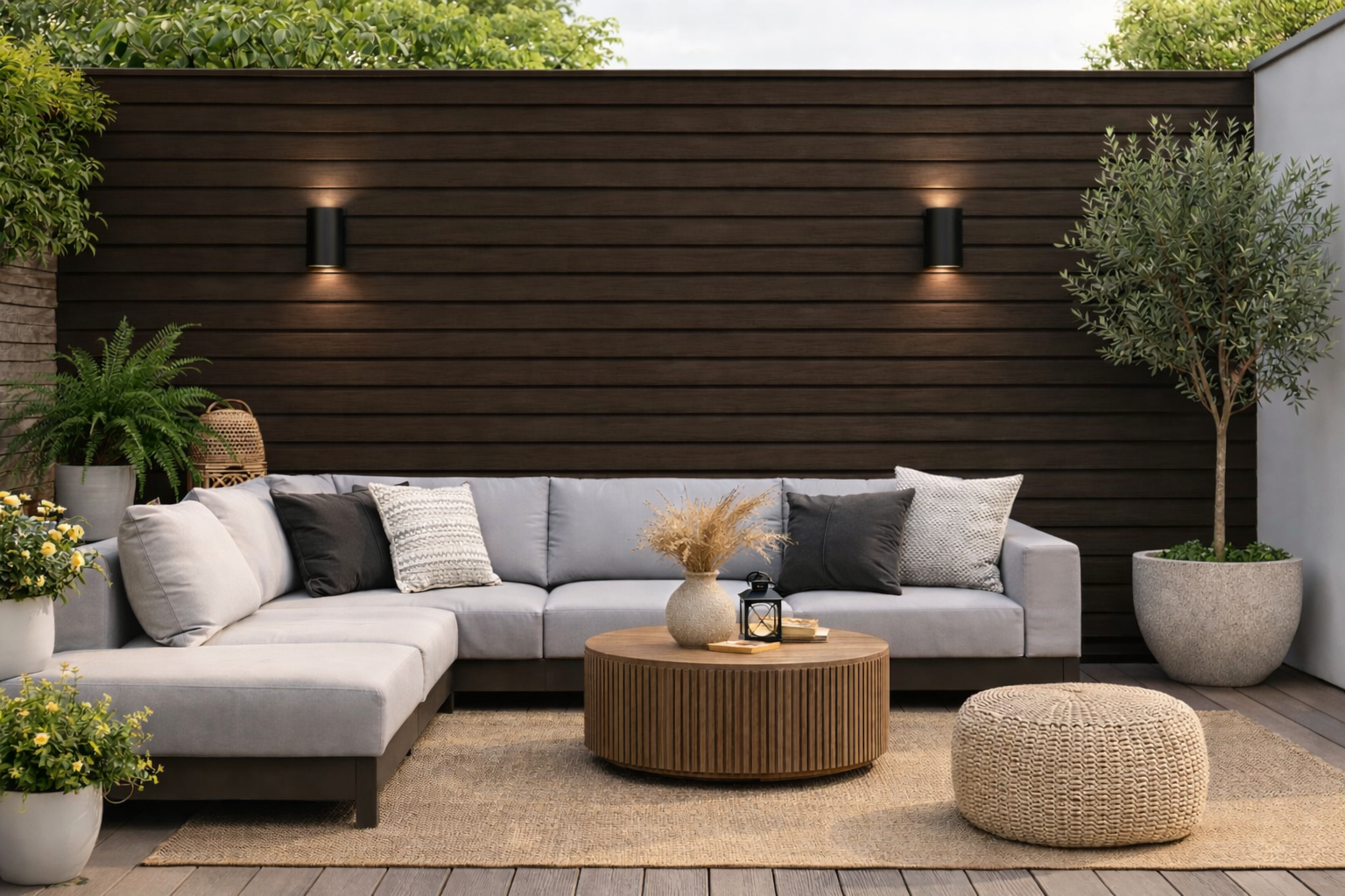 Dark Brown UV Resistant Outdoor Wall Panel