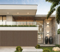 Dark Oak Composite Slat Outdoor Panel 240cm