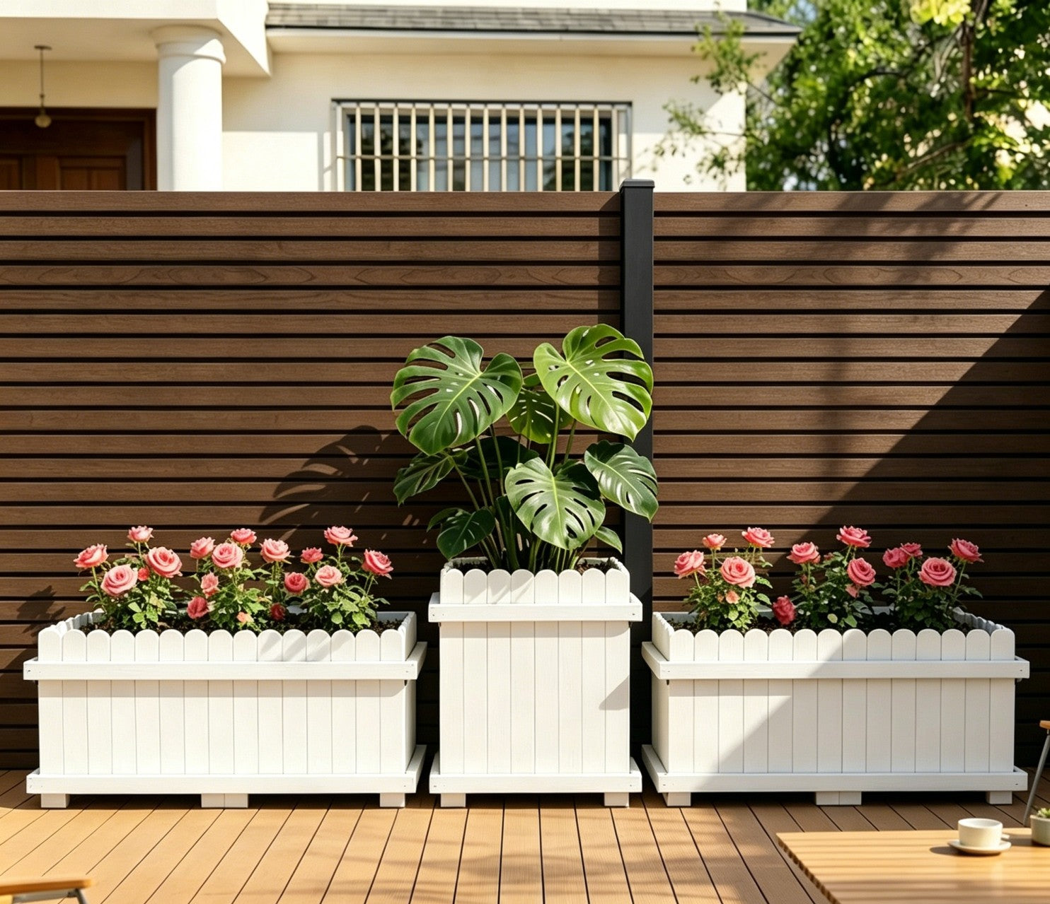Walnut Composite Outdoor Fencing 180cm