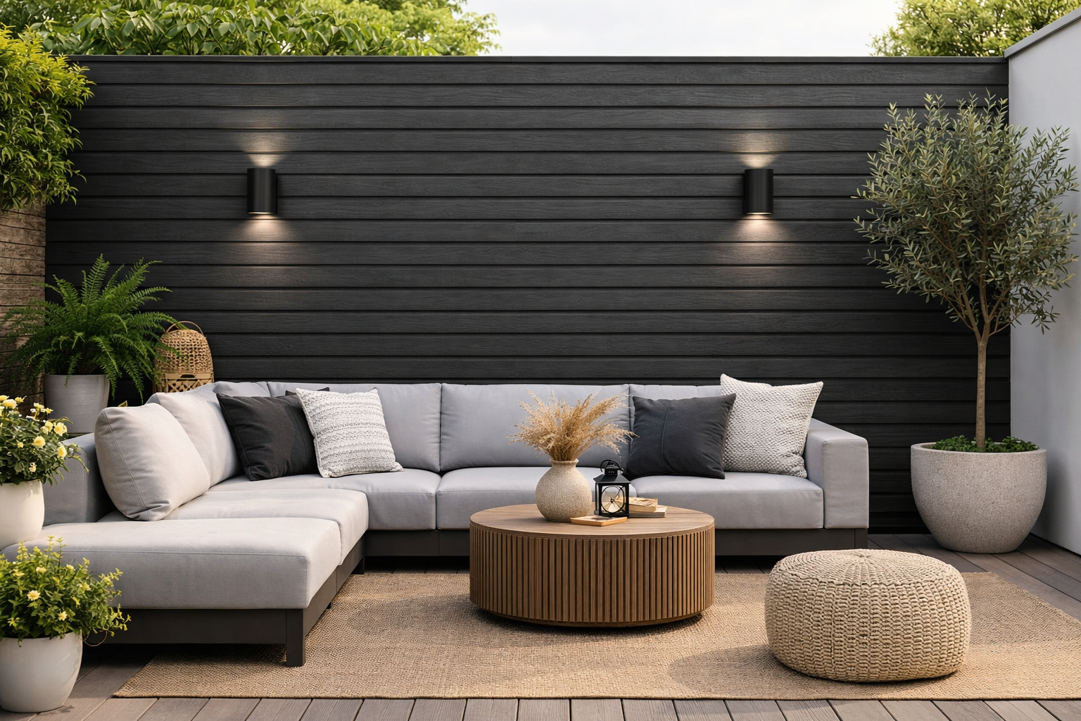 Black UV Resistant Outdoor Wall Panel