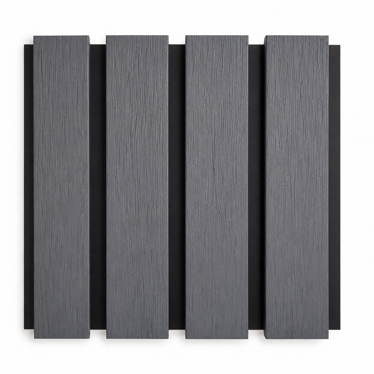 Composite Exterior Slat Wall Cladding - Waterproof, UV-Resistant - Standard Slat - Grey Oak