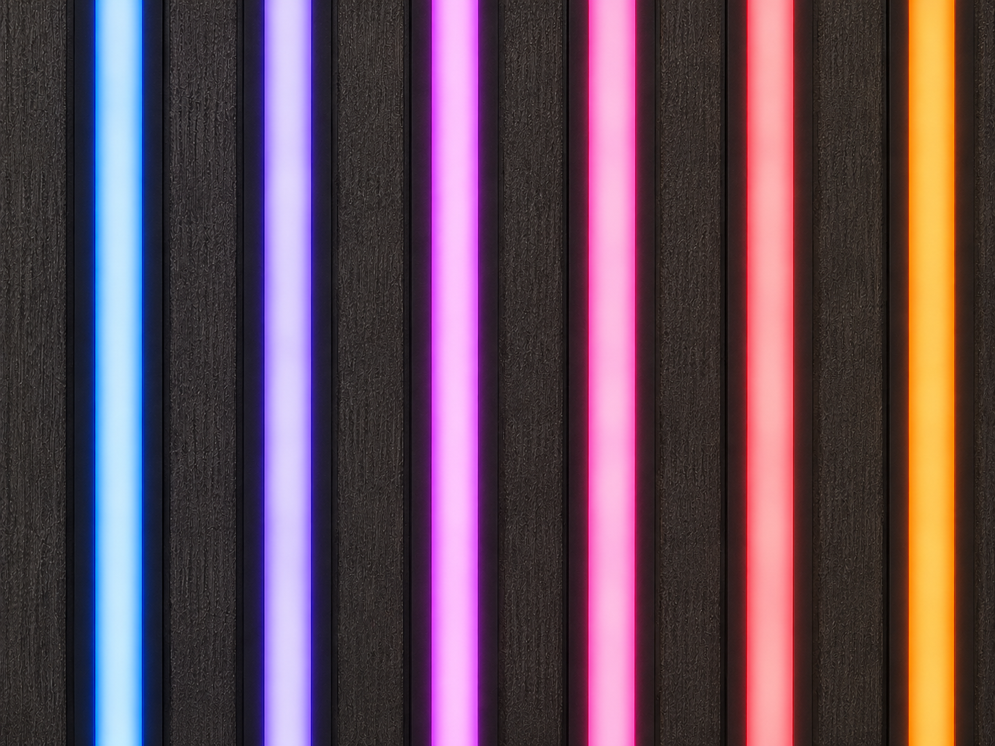 Wall Panel LED Lighting 01 - Black Trim Multi-Colour