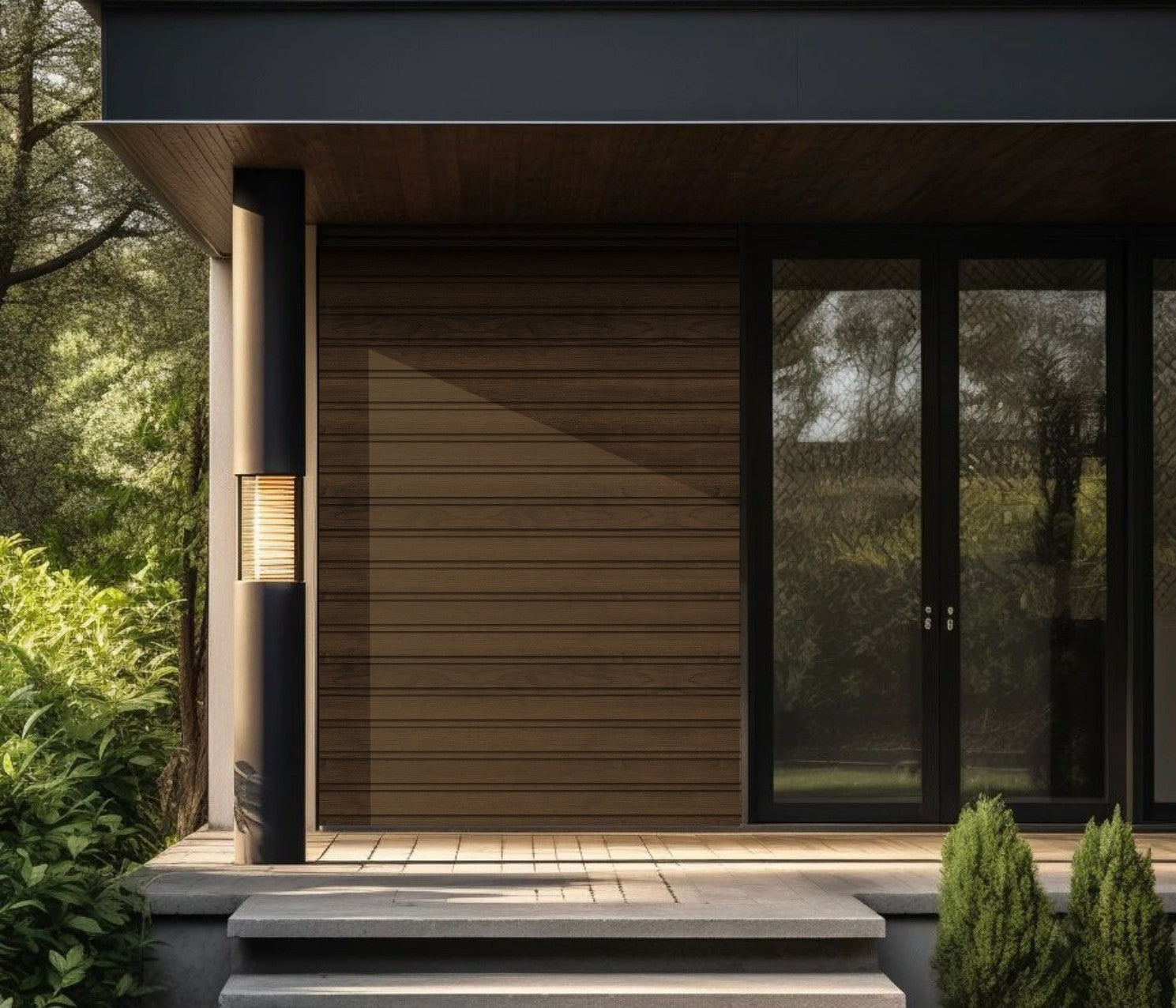 Walnut Composite Slat Outdoor Panel 290cm