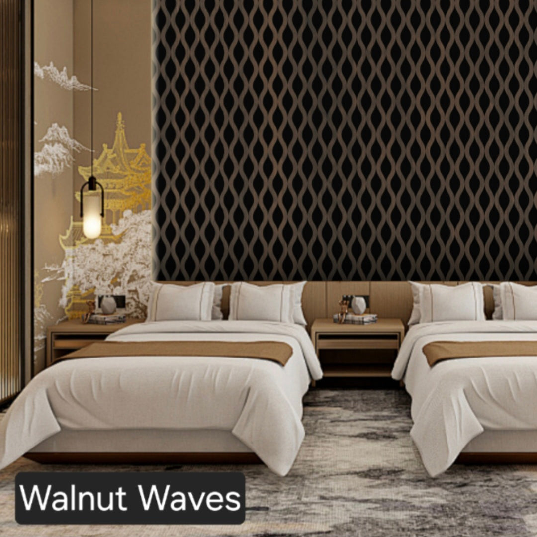 Walnut Waves Premium Acoustic Wall Panel