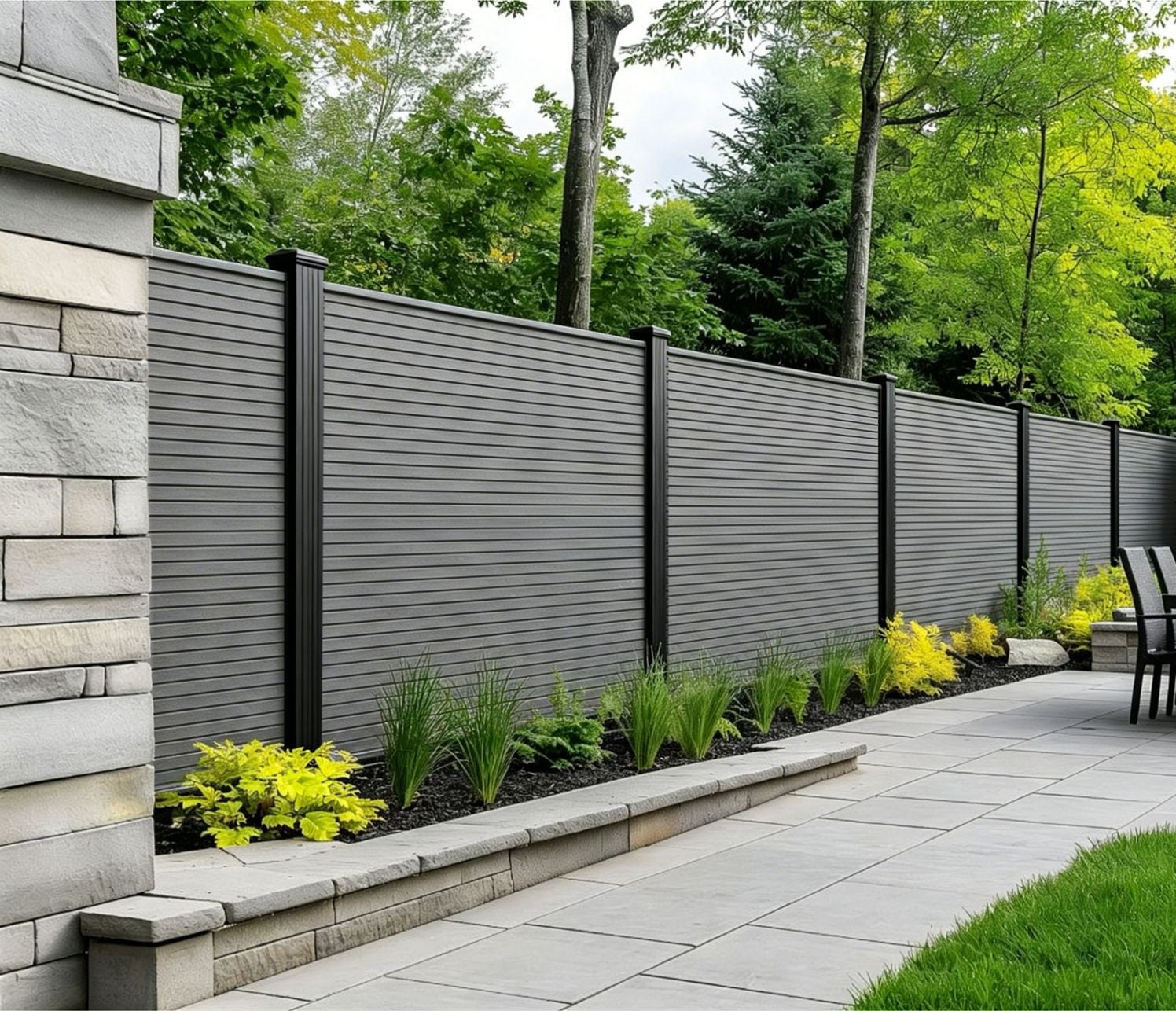 Grey Oak Composite Outdoor Fencing 180cm