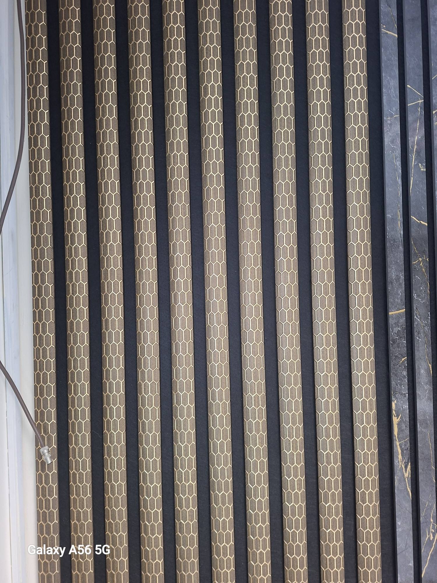 Dark Oak Honeycomb Acoustic Wall Panels 60 x 240cm