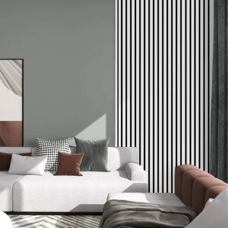 White Acoustic Indoor Wall Panels 60 x 240cm