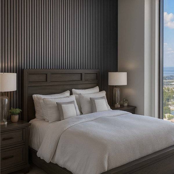 Dark Grey HDF Acoustic Wall Panel 60 x 240cm