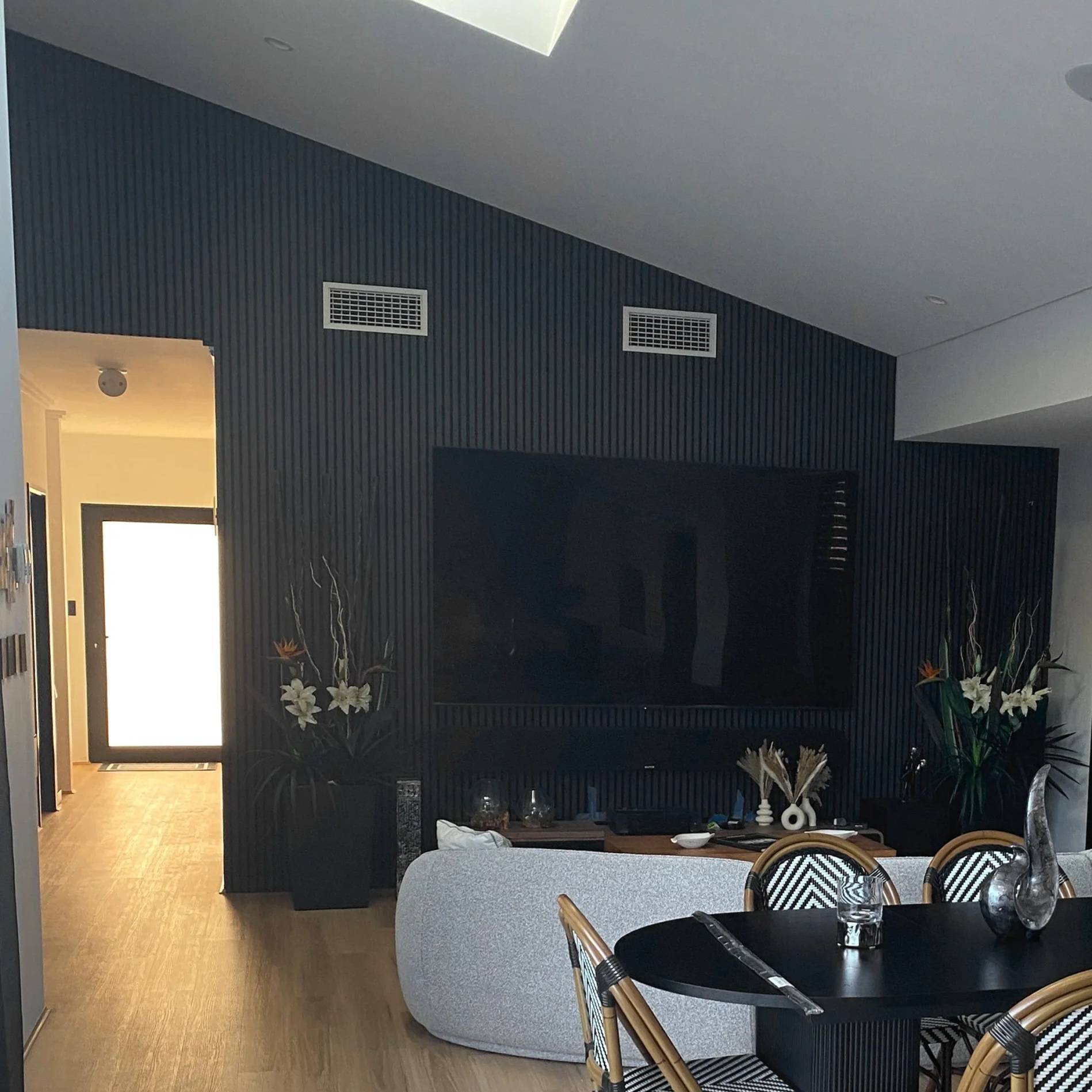 Dark Grey HDF Acoustic Wall Panel 60 x 240cm