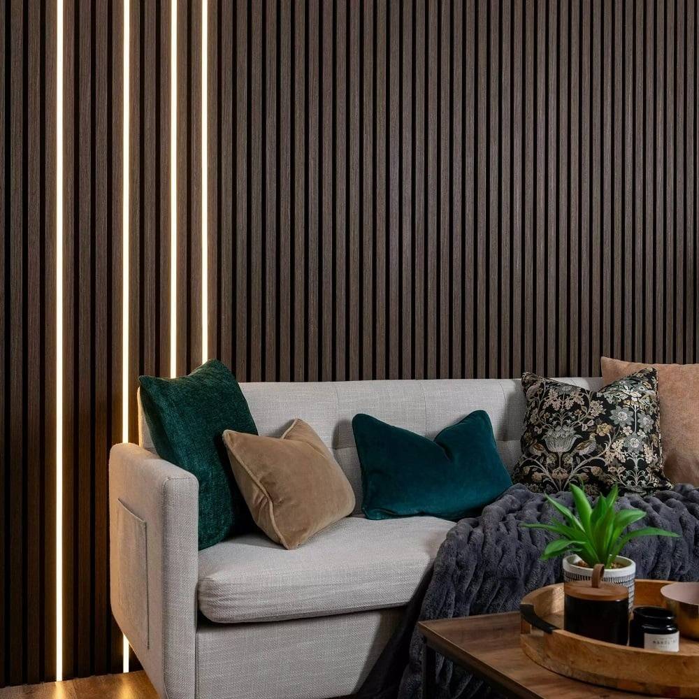 Walnut Acoustic Wall Panel 60 x 240cm