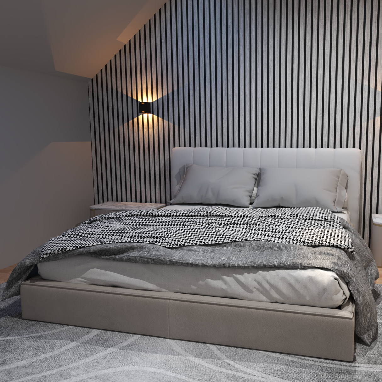 Light Grey Acoustic Wall Panel 60 x 240cm