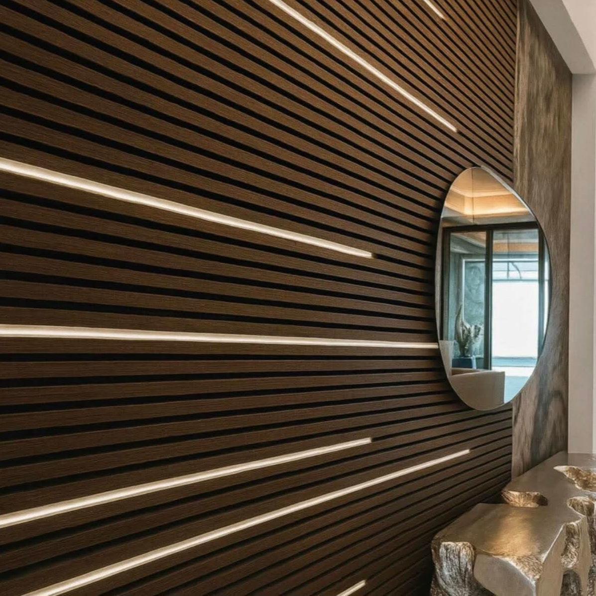 Walnut Acoustic Wall Panel 60 x 240cm