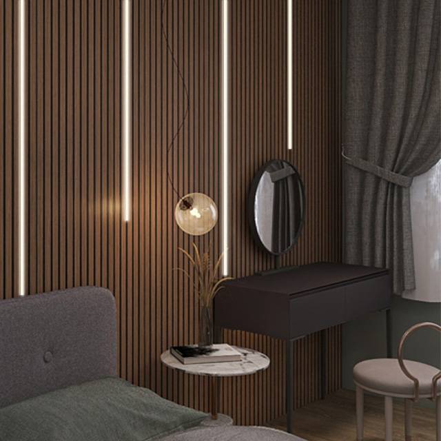 Walnut Acoustic Wall Panel 60 x 240cm